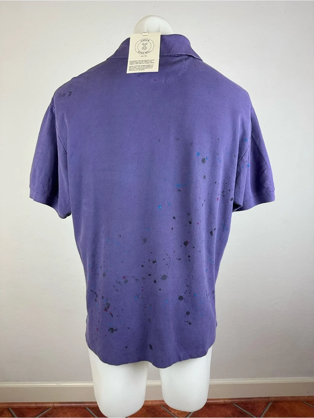 NWT Ralph Lauren x Urban Outfitters One-of-a-Kind Polo with Artistic Paint-Splat